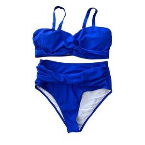 Kisscynest Blue Swim Top (new without tags)